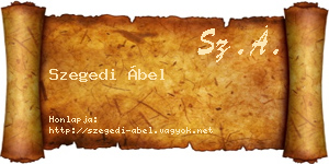 Szegedi Ábel névjegykártya